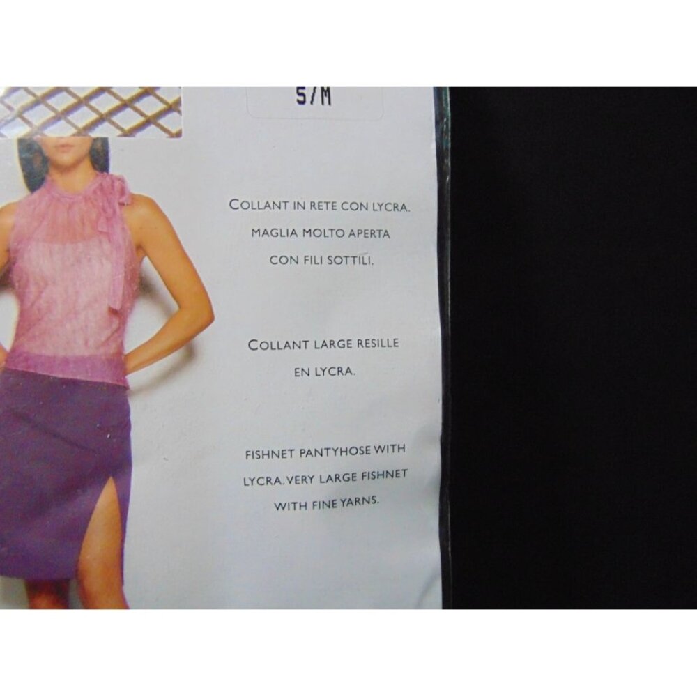 Philippe Matignon Fishnet Pantyhose Macrolosange S M Liquirizia Brown Deadstock - Picture 3 of 7